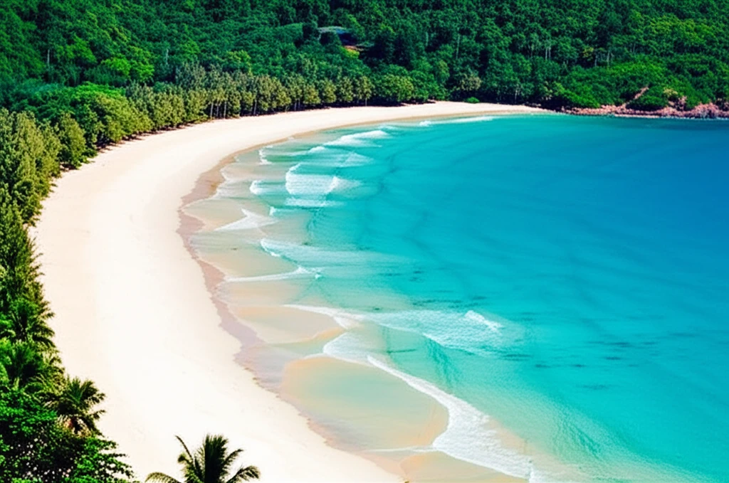 파통비치 리조트의 프라이빗한 해변 전경