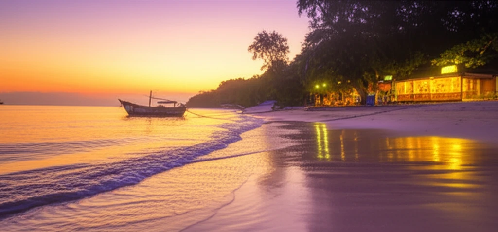 리조트에서 바라본 해변가 풍경